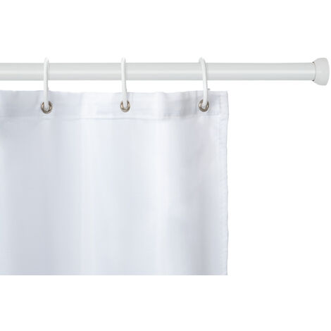 WENKO Barra para cortina baño telescópica blanca 11 - 185 cm