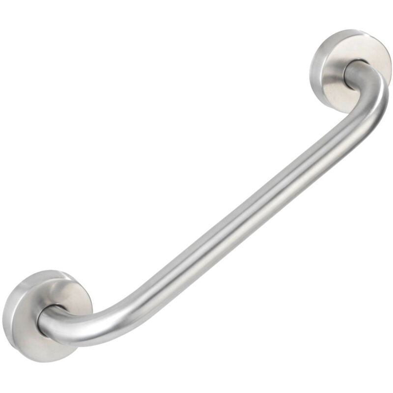 Wenko - Barre d'appui wc Bosio, Poignée murale Salle de Bain, fixation murale, acier inoxydable, 30,5x7x5,4 cm, mat