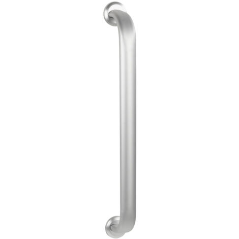WENKO Barre d'appui WC Secura Premium, Poignée murale Salle de Bain, aluminium inox, 67,5x7x12 cm, argent mat
