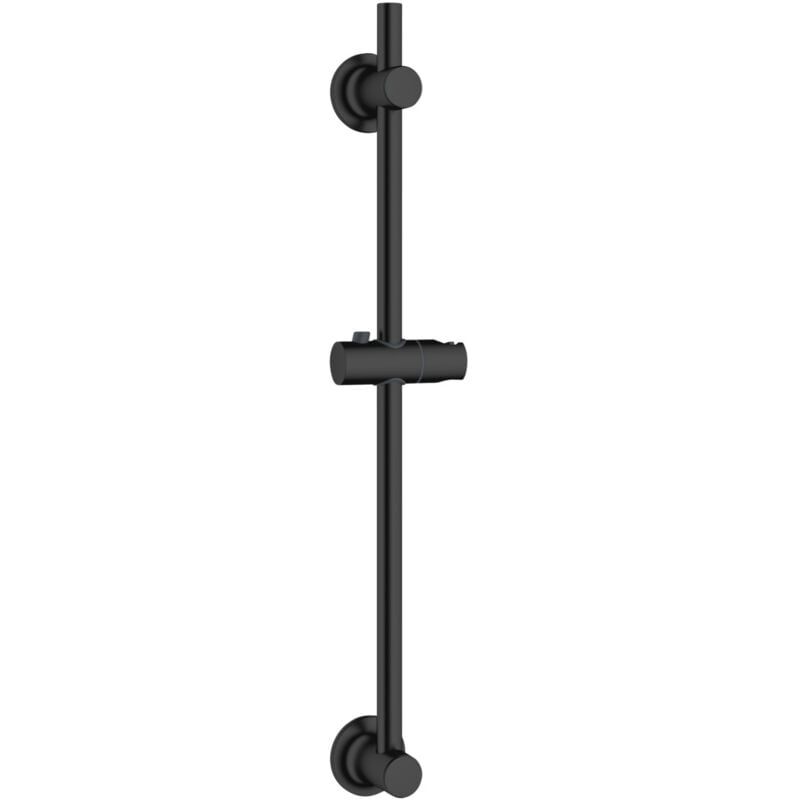 Wenko - Barre de douche sans perçage a fixer avec un pad adhésif spécial, en inox avec support pour douchette, support mural coulissant, 2,2 x 70 cm,