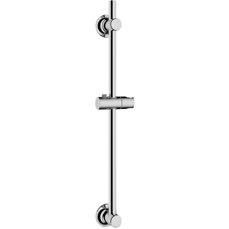 Wenko - Barre de douche sans perçage à fixer avec un pad adhésif spécial, en inox avec support pour douchette, support mural coulissant, 2,2 x 70 cm,