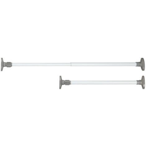 Wenko – Barre porte-vêtements télescopique 47-80cm – Acier blanc – Charge max 20kg – Installation sans outils – Pour dressing sur mesure - 8x47-80x4