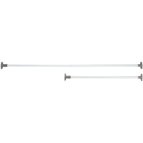 Wenko – Barre porte-vêtements télescopique 80-145cm – Acier revêtu – Charge max 20kg – Installation sans perçage – Design scandinave - 8x80-145x4