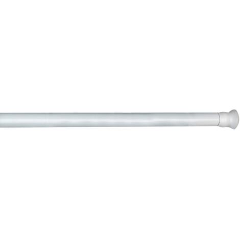 Wenko – Barre pour rideau de douche télescopique 110-245 cm – Aluminium inoxydable – Installation sans perçage – Diamètre 28 mm