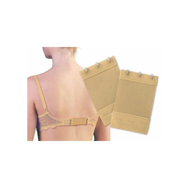 Image of Estensione reggiseno color carne, prolunga reggiseno con 3 ganci, fino a 9 cm, Set di 4, Elastan - Poliestere, 5,8x9,2 cm, beige - Wenko