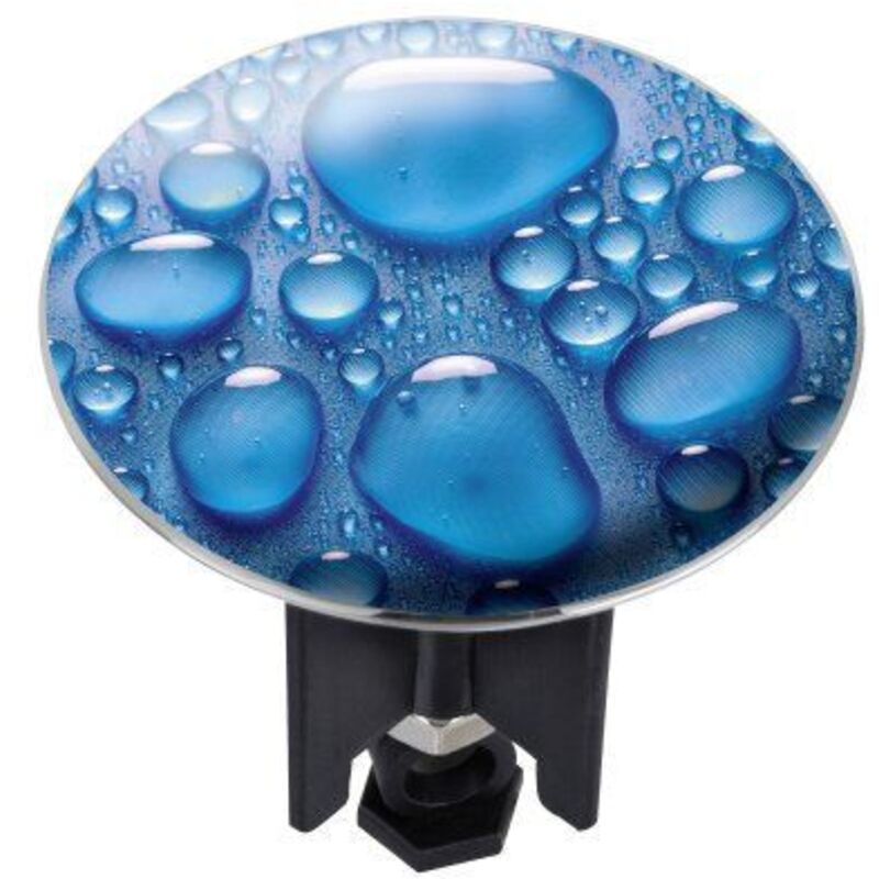 WENKO Bouchon d'évier Pluggy® XL, Bonde de lavabo, Goutte d'eau, Laiton, Ø 6,2x6,6 cm, multicolore