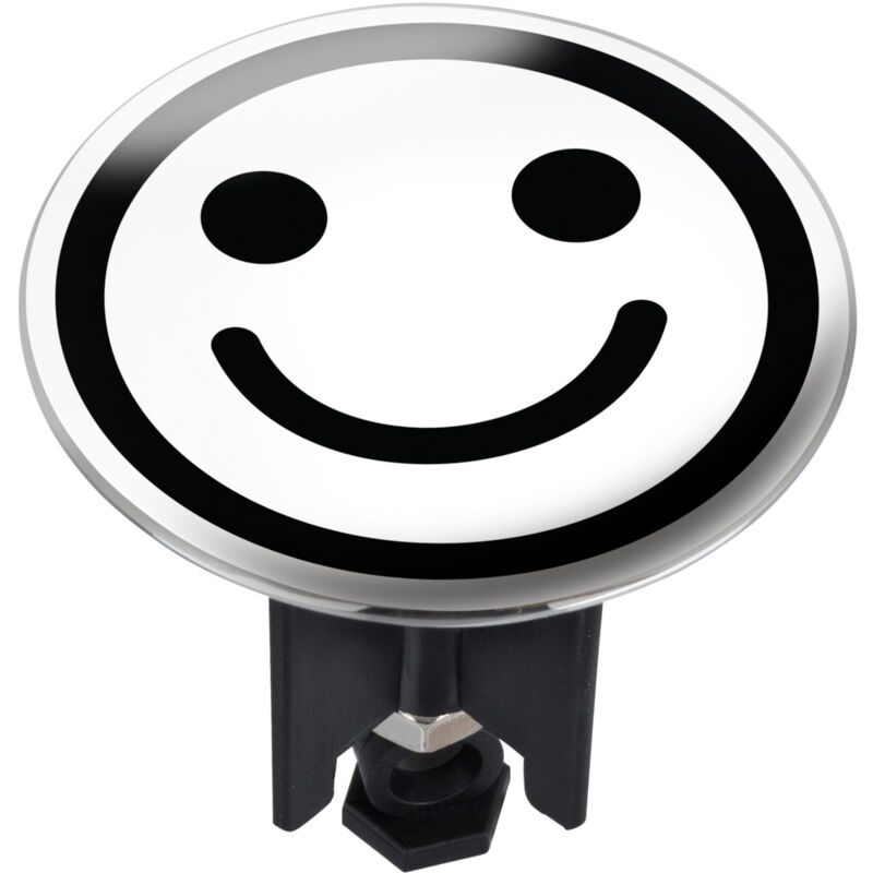 Bouchon d'évier Pluggy® xl, Bonde de lavabo, Laiton, ø 6,2x6,6 cm, noir - blanc - Wenko