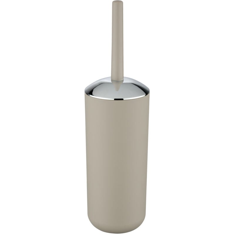Wenko - Brosse wc Brasil, brosse wc noire, Plastique pet incassable, ø 10x37 cm, taupe