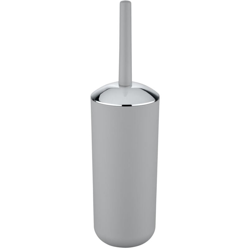 Wenko - Brosse wc Brasil, brosse wc noire, Plastique pet incassable, ø 10x37 cm, gris