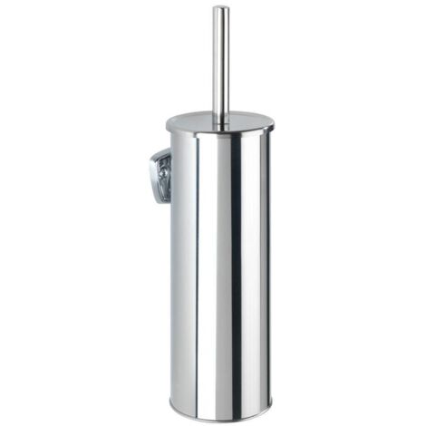 Wenko – Brosse WC en acier inoxydable – Installation murale – Tête amovible – Dimensions 10x37,5x10,5 cm – Design compact et élégant