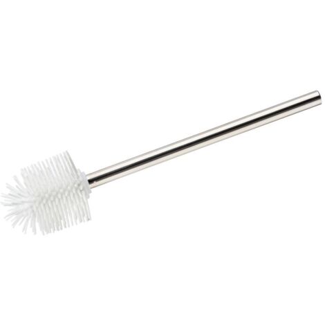 Wenko – Brosse WC en silicone amovible 7,5 cm – Facile à nettoyer – Conception pour espaces restreints – Élégante couleur blanche