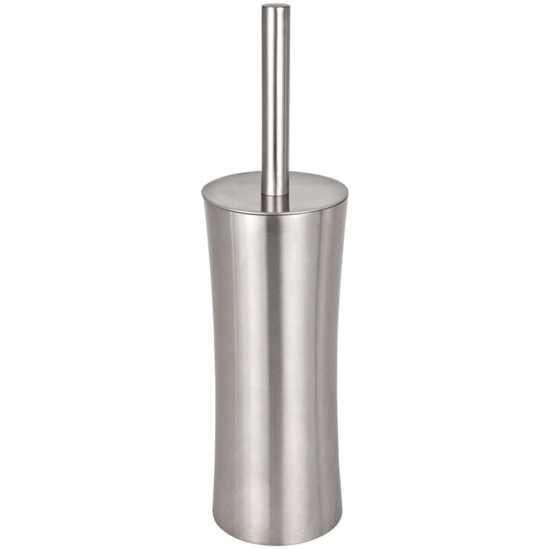 WC-Porte brossee Wenko Pieno Inox Brosse wc Fermée Satiné Accessoires de Salle de Bain Ensemble Brosse Toilettes Design Support Brosse wc en Acier