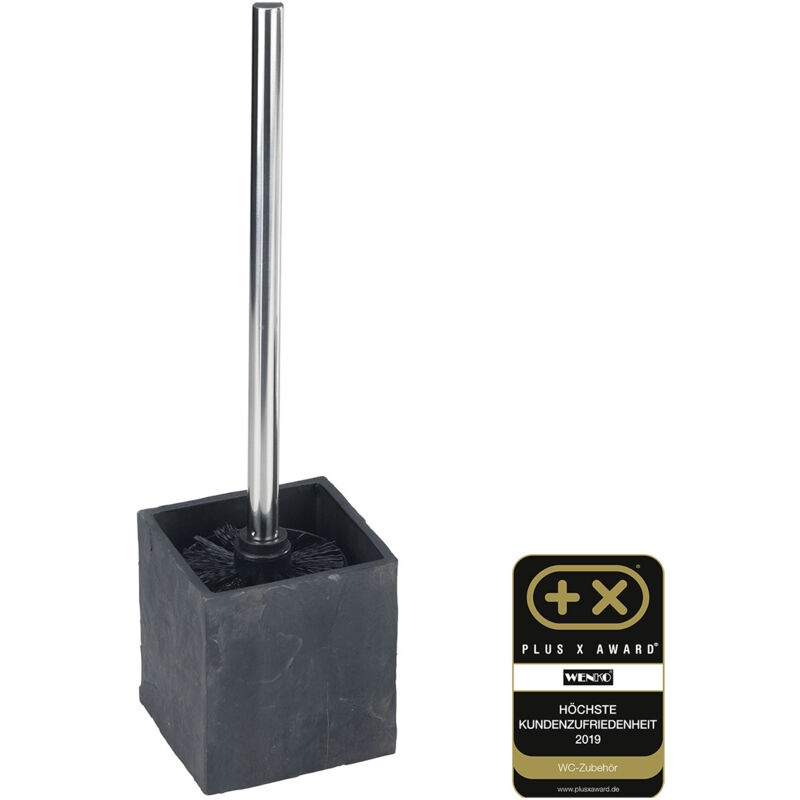 WENKO Slate Rock WC-Garnitur 17923100 , Farbe: anthrazit