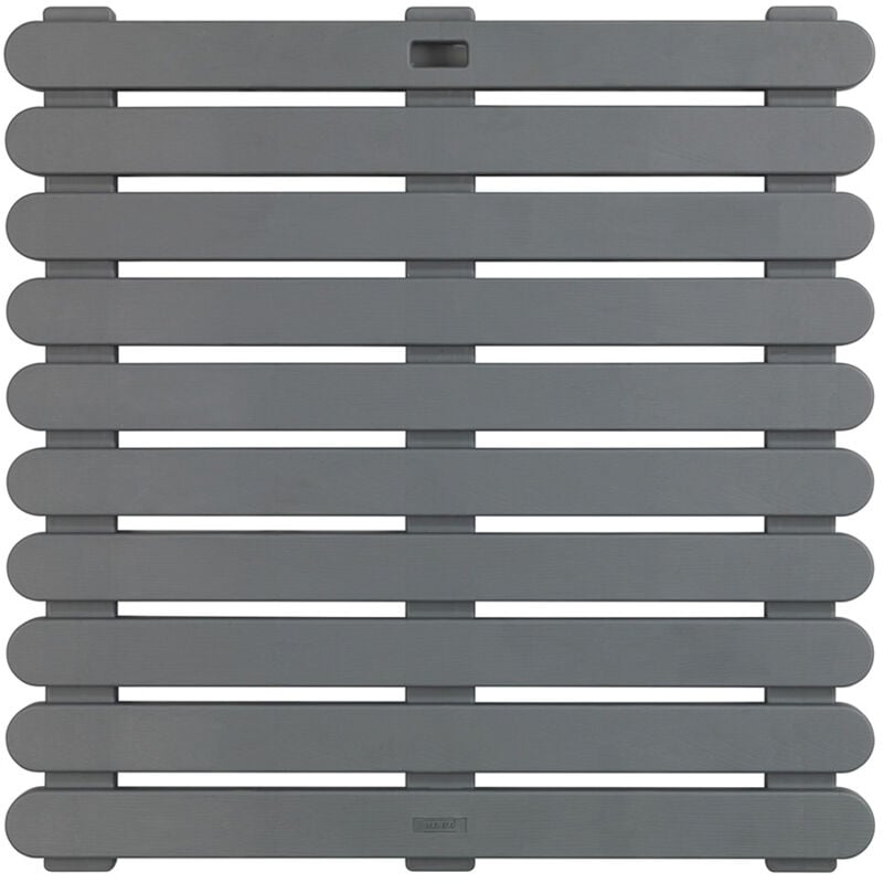 Wenko - Sol de salle de bains de in/outdoor 55x55cm gris 22947100