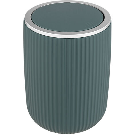 Funest Pattumiera Da Bagno Con Coperchio A Pressione - Cestino Portaoggetti Sottile, Doppio Scomparto, Anti-odore, 30cm
