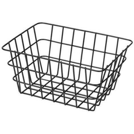 Wenko Cestino Soria nero opaco - Cesto portaoggetti trendy per il bagno, la toilette per gli ospiti e tutta la casa, Metallo, 18 x 25 x 12 cm, Nero