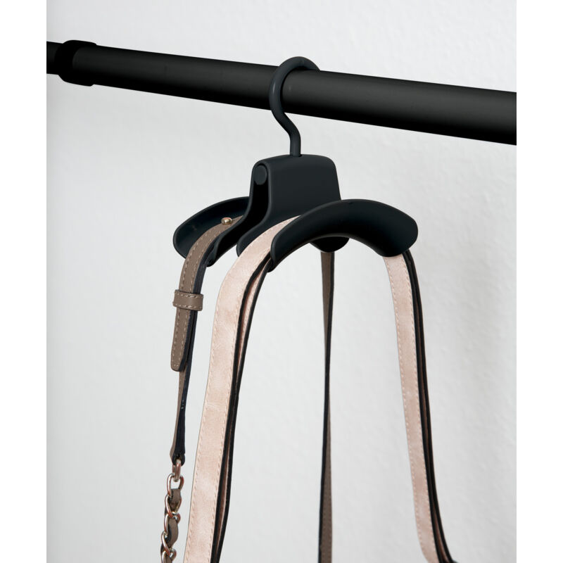 Wenko - Support sacs à main Herkules, accroche sacs, lot de 3, à ranger sur des tringles à vêtements ou sur le système télescopique Herkules, donne