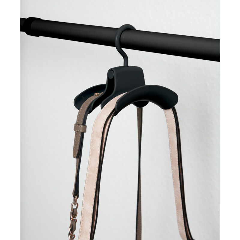 Support sacs à main Herkules, accroche sacs, lot de 3, à ranger sur des tringles à vêtements ou sur le système télescopique Herkules, donne plus
