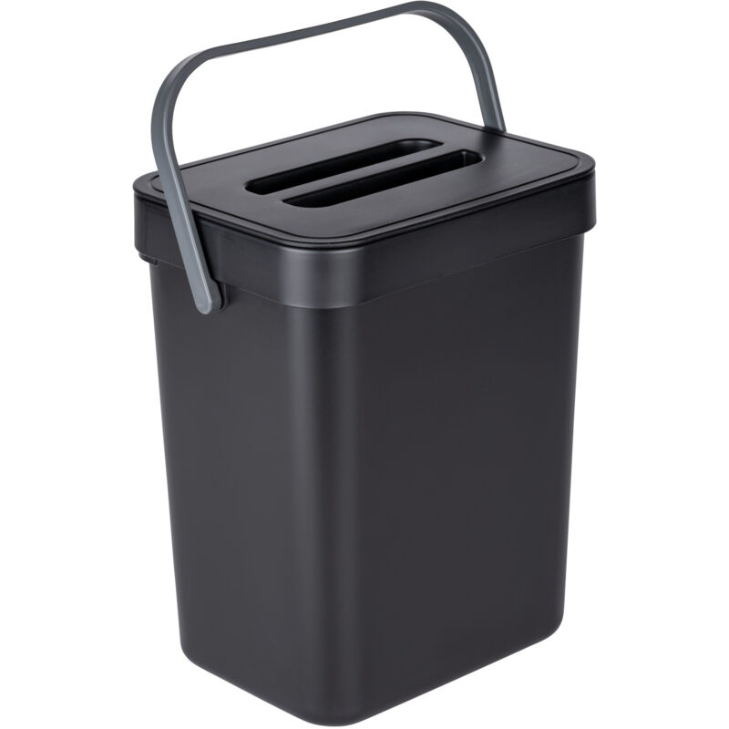 Collecteur de déchets à poignée Tago, poubelle d'un volume de 5 litres, compacte avec fixation sans perçage, possibilité de fixation Static-Loc®