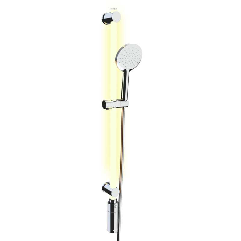 Support de douche LED avec casque de douche, 12 couleurs, set, WENKO