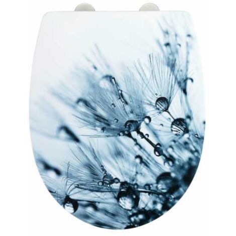 WENKO Copriwater Originale Sereno, Copriwater con freno di caduta, sganciabile, fissaggio in acciaio inox, Termoplastico, 36,5x45 cm, Multicolore