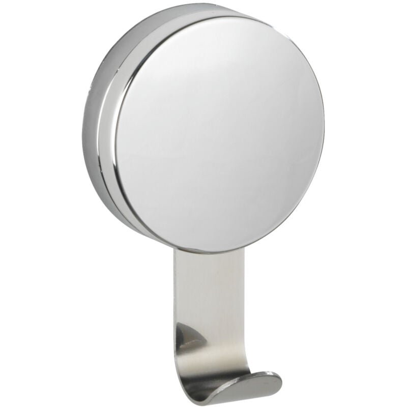 Wenko - Crochet Mural Porte Serviette Osimo, Crochet Porte Manteau mural fixation sans perçage 'Static Loc Plus', Lot de 2, Acier - Plastique,