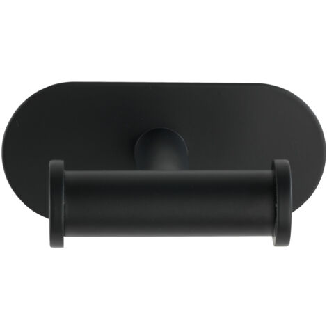 WENKO Crochet Porte Serviette Duo Orea Black, Crochet porte manteau fixation sans perçage Turbo-Loc®, Acier inox, 10x4,5x6,5 cm, noir mat