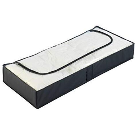 WENKO Custodia sottoletto Deep Black, PEVA, 105 x 15 x 45 cm, Nero