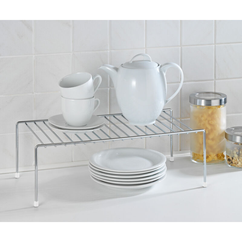 Demi Etagère, Organisateur Placard cuisine, métal chromé, 42,5x22x15 cm, brillant - Wenko