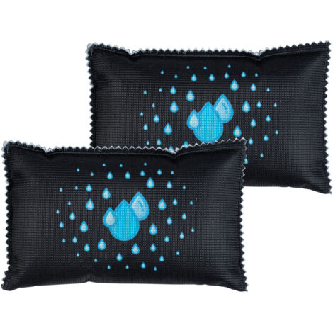 Wenko – Déshumidificateur pour voiture – Lot de 2 unités 400g – Absorption jusqu'à 25% de son poids – Indicateur de saturation – Réutilisable