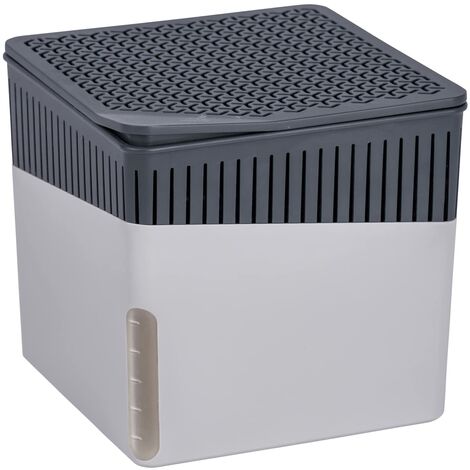 WENKO Deumidificatore d'aria, assorbitore di umidità, Cubo, 500 g, grigio