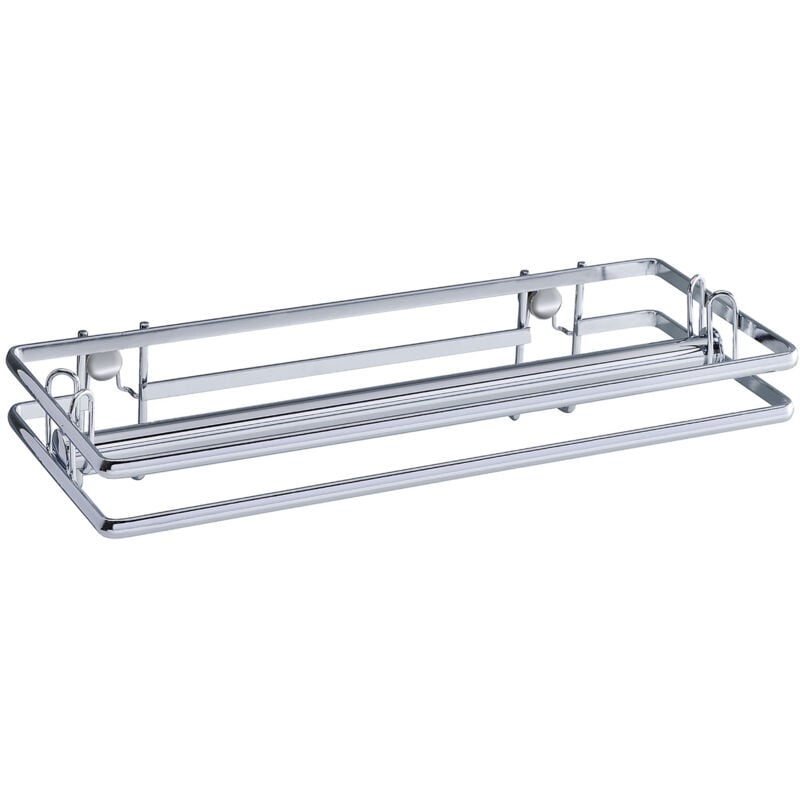 Dévidoir essuie tout mural Style, porte sopalin mural, fixation sans perçage possible avec adaptateur Loc, métal, 32x4x13 cm, Argent - Wenko