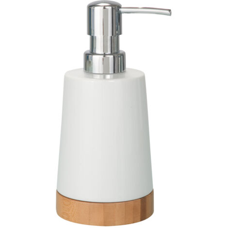 WENKO Dispensador de jabón líquido dosificador baño cocina jabón Bamboo 330 ml