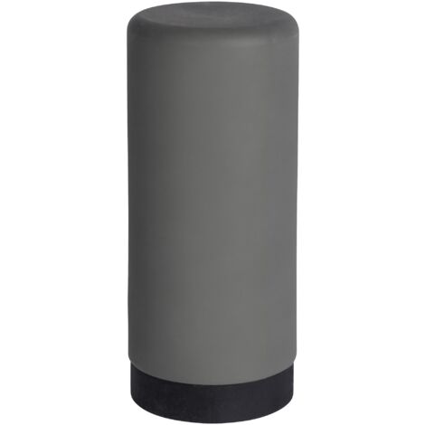 WENKO Dispenser detersivo piatti Easy Squeeze grigio - Seifenspender Capacità: 0.25 l, Silicone, 6 x 14 x 6 cm, Grigio