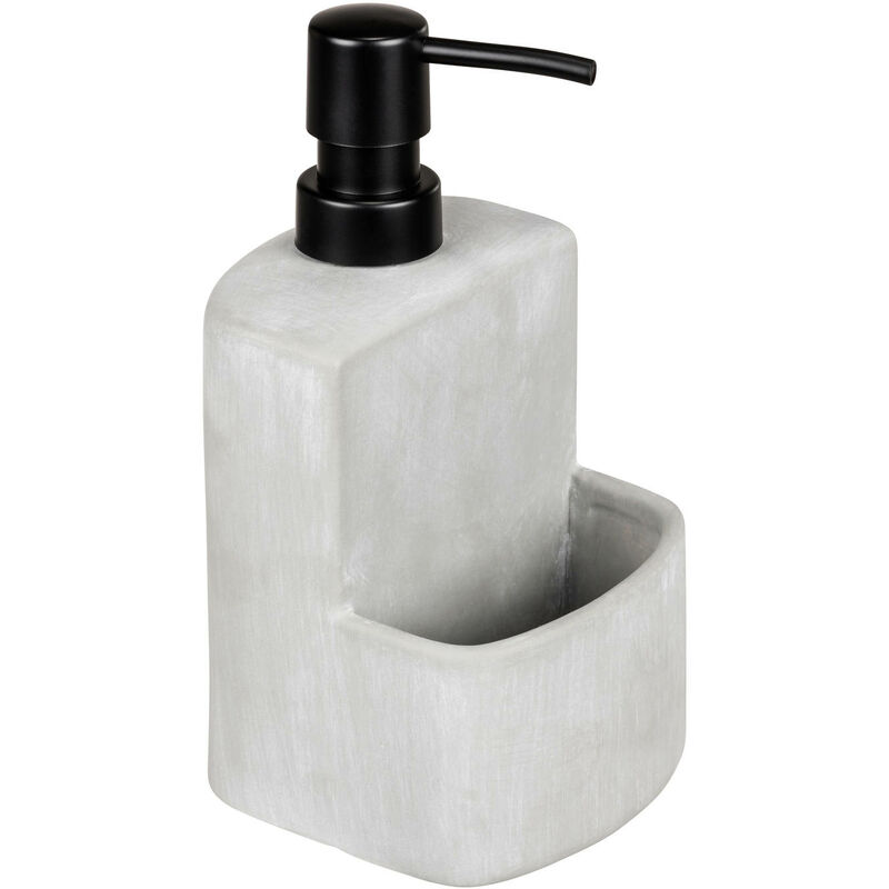 Distributeur de liquide vaisselle Festival Siena, distributeur de savon, céramique haut de gamme à surface douce avec compartiment à éponge, volume
