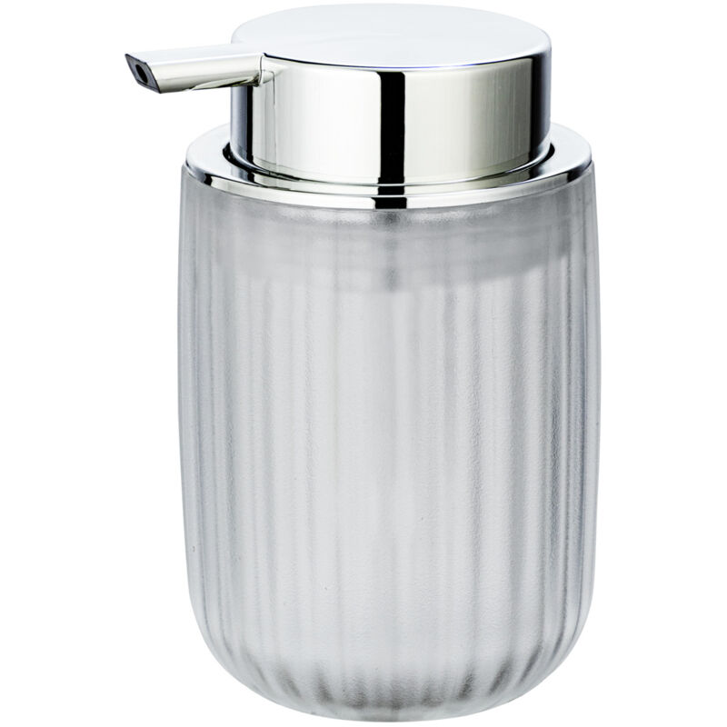 Wenko - Distributeur de savon liquide Agropoli, Distributeur Savon rechargeable, Capacité 250 ml, plastique surface givrée, 7,5x12,5x9 cm, blanc