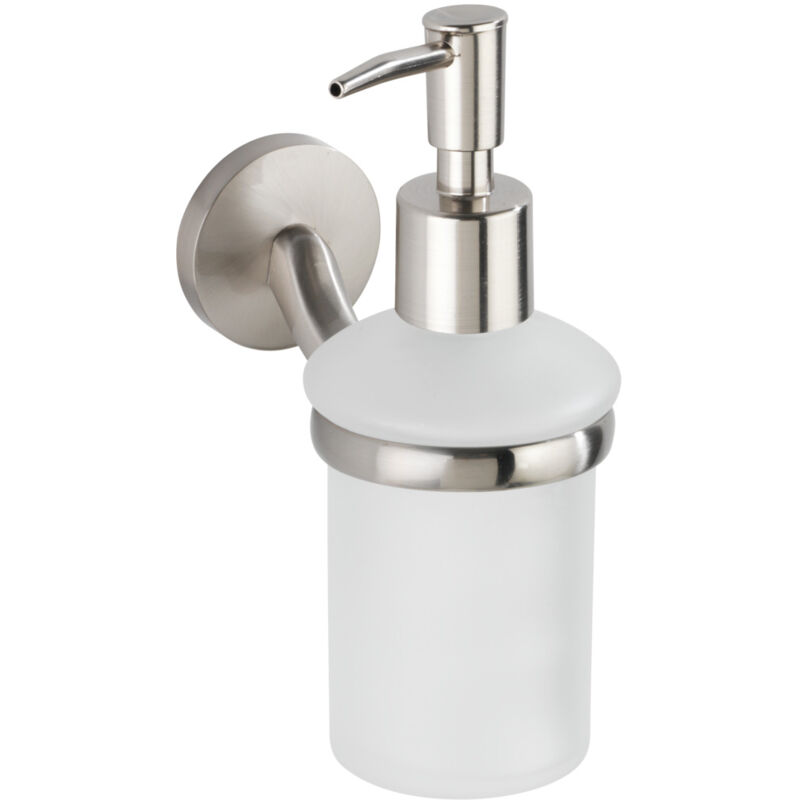 Wenko - Distributeur savon liquide mural Cuba, Capacité 180 ml, Zinc, 7x17x11,5 cm, mat