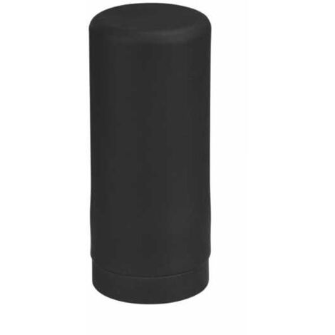 WENKO Dosatore di detersivo liquido Easy Squeez-e per la cucina, di alta qualità, dosaggio facile, dosatore di sapone in silicone anti-goccia, capacità 250 ml, Ø 6 x 14 cm, nero