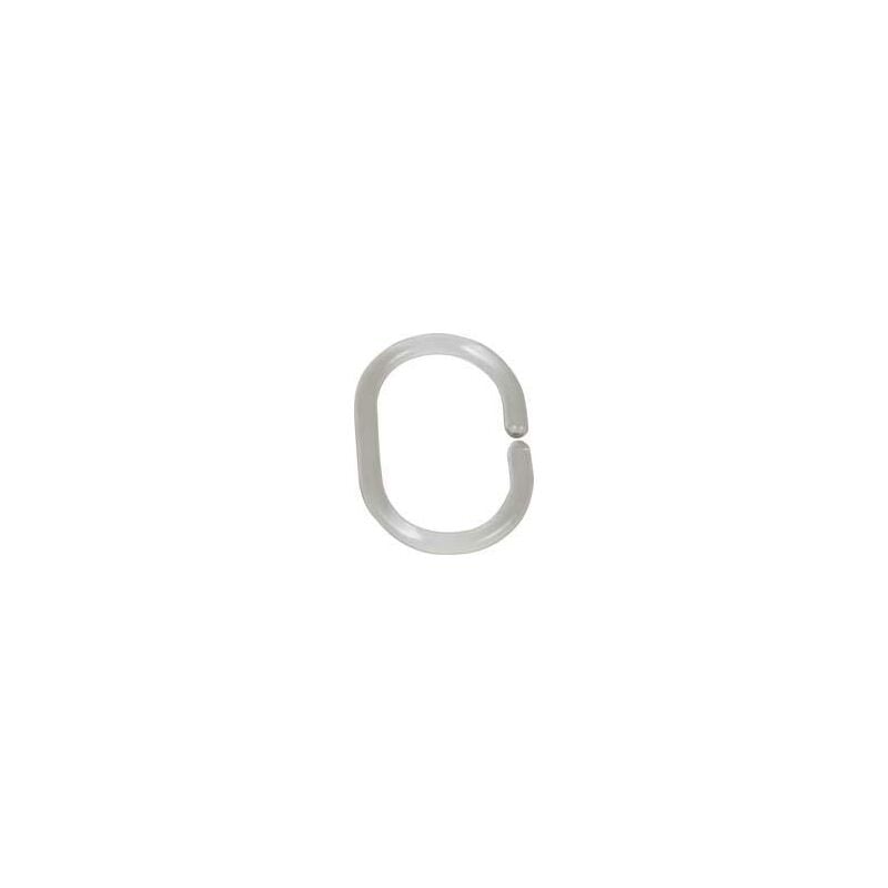 Duschvorhang-Ringe transparent, 12-er Set