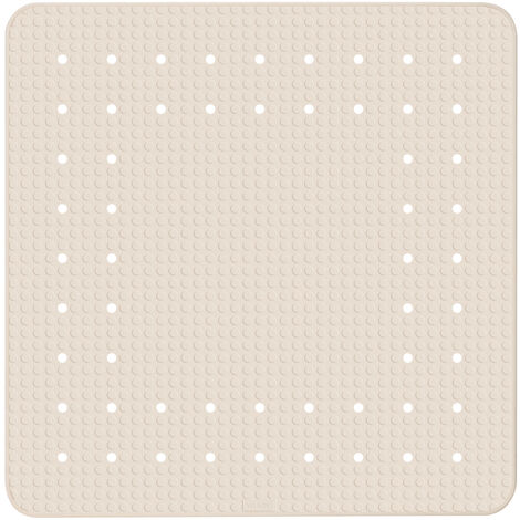 WENKO Duscheinlage Mirasol Beige, 54 x 54 cm, Beige, Naturkautschuk beige