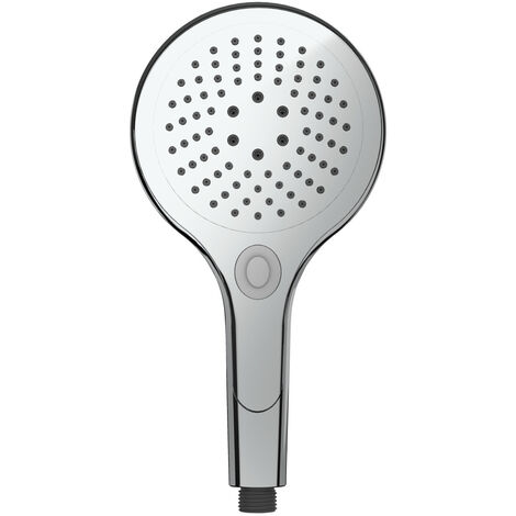 WENKO Duschkopf Basic Chrom Ø 15 cm, Ø 15 cm, Silber glänzend, Kunststoff (ABS) chrom