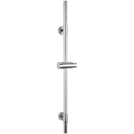 WENKO Duschstange Basic Chrom, 66 cm, Silber glänzend, Edelstahl rostfrei chrom