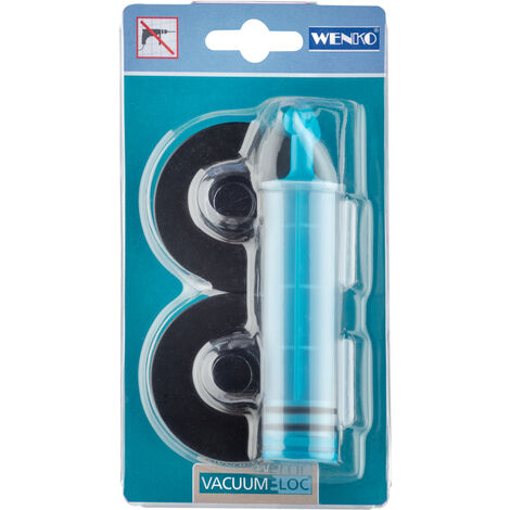 WENKO Eckregal 2 Etagen Classic Plus Black mit Vacuum-Loc® Adapter, Befestigen ohne bohren, Schwarz, Stahl schwarz, Kunststoff schwarz