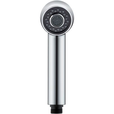 WENKO Ersatz-Geschirrbrause Watersaving, Wassersparender Perlstrahl und kräftiger Brausestrahl, Silber glänzend, Kunststoff (ABS) chrom