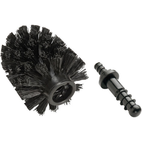 WENKO Ersatzbürste für WC-Garnituren Schwarz Ø 8,5 cm, 4er Set"-"14232145