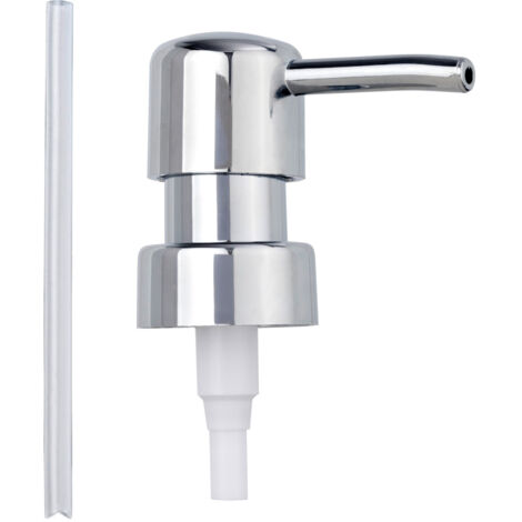 WENKO Ersatzpumpkopf Chrom Rund Kopf Ø 28 mm Seifen Spender Ersatzkopf Dosierer