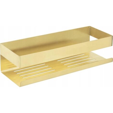 Wenko Estantería de pared dorada 30 x 10,5 cm
