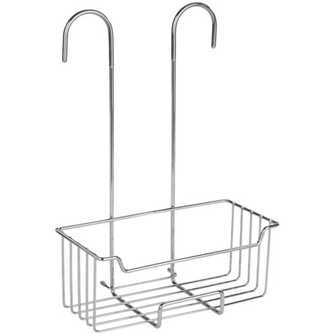 Wenko – Etagère de douche suspendue en acier inox – Panier profond 25x14x36 cm – Installation sans perçage – Résistante à l'humidité