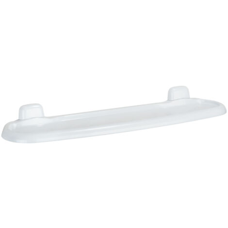 Wenko – Étagère murale blanche en plastique ABS 58 cm – Rangement salle de bain – Installation facile avec vis et chevilles incluses – Surface lisse