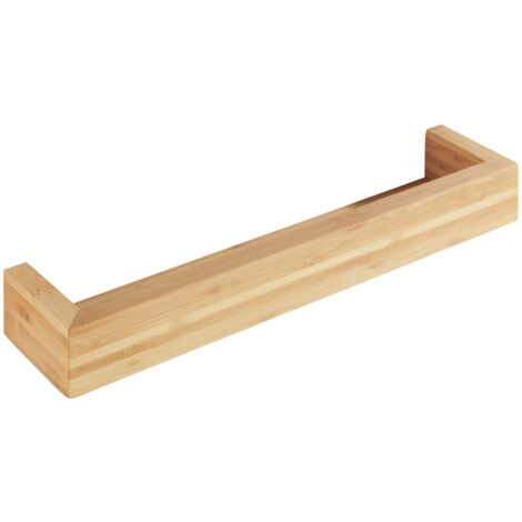 Wenko – Étagère murale en bambou 40x9x5 cm – Résistante à l'eau – Montage mural inclus – Rangement salle de bain et cuisine